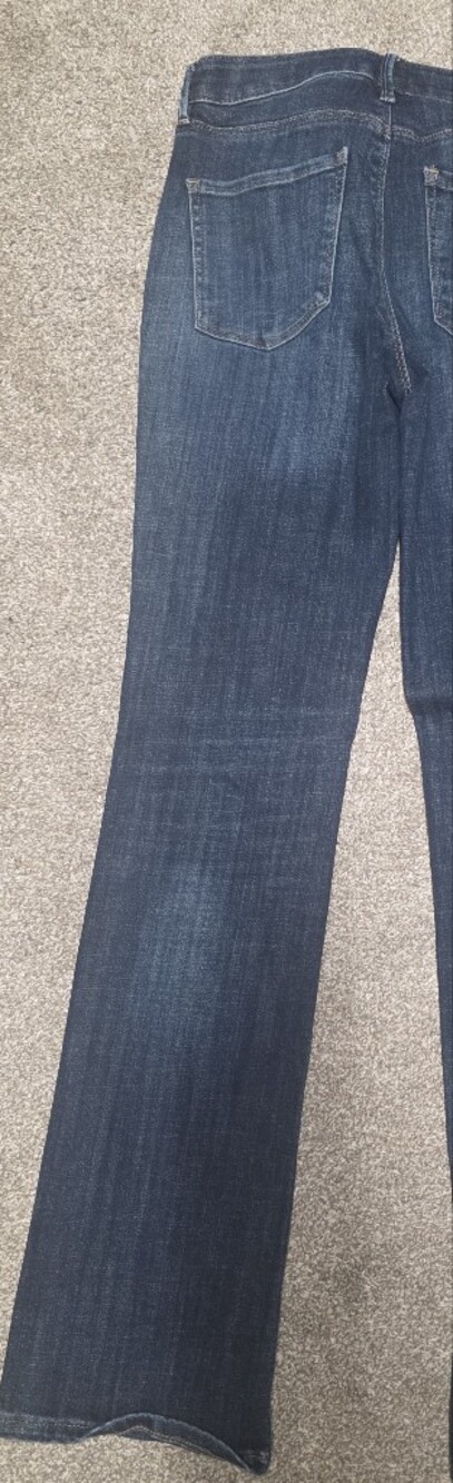 White House Black Market Dark Blue Flare Jeans - Picture 2 of 4